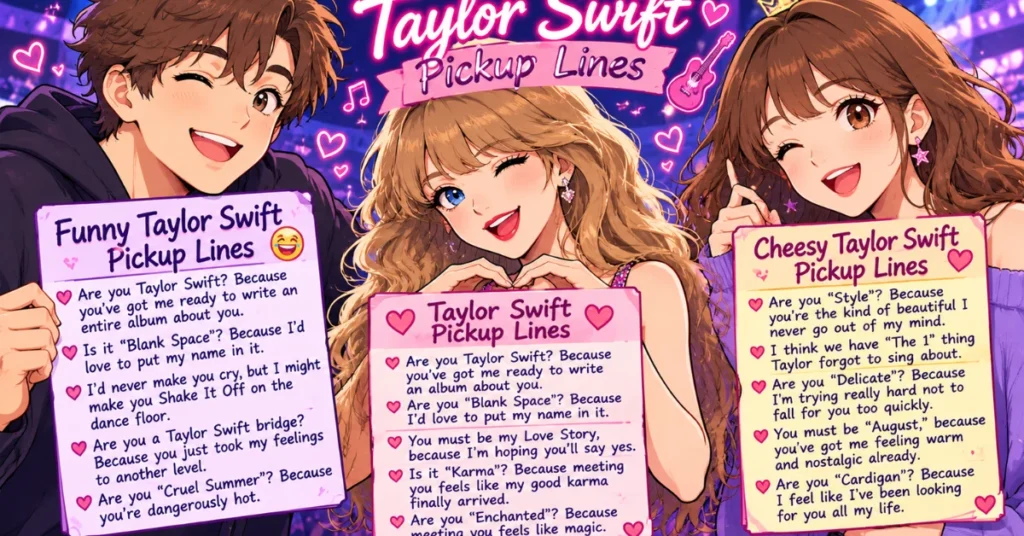 Cheesy Taylor Swift Pickup Lines