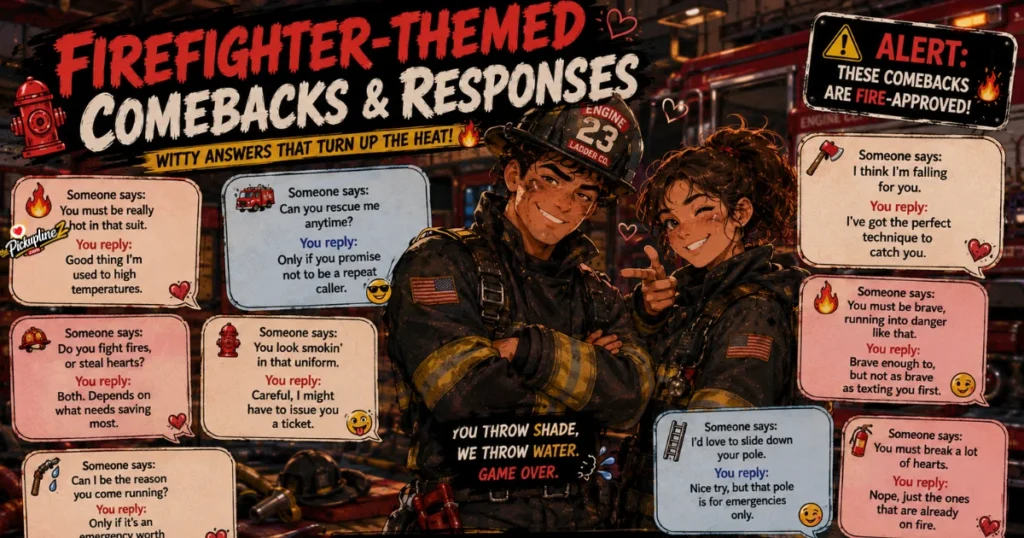 Funny Firefighter Pick Up Lines