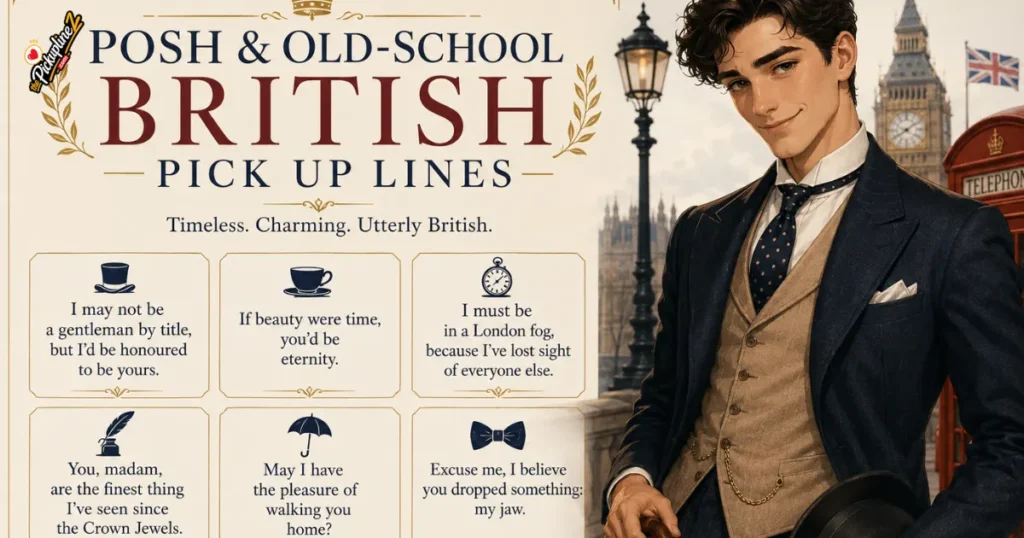 Posh & Old-School British Pick Up Lines
