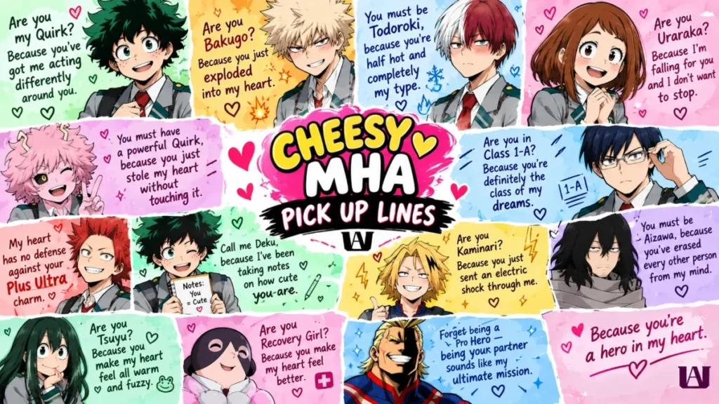 Cheesy MHA Pick Up Lines
