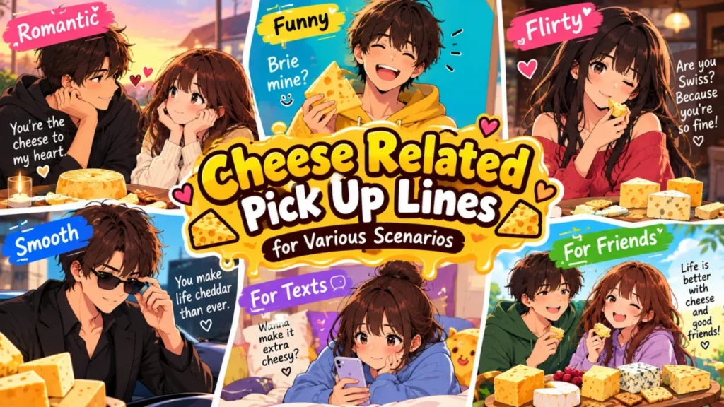 Cheese Related Pick Up Lines for Various Scenarios