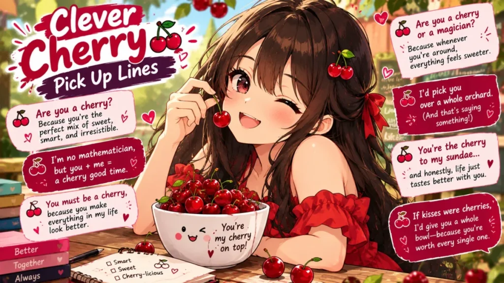 Clever Cherry Pick Up Lines