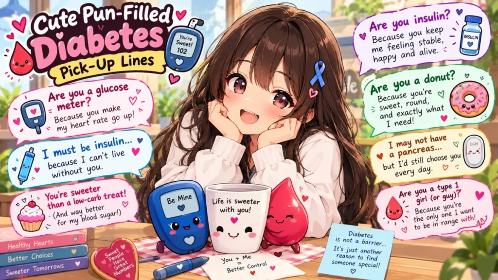 Cute Pun-Filled Diabetes Pick-Up Lines