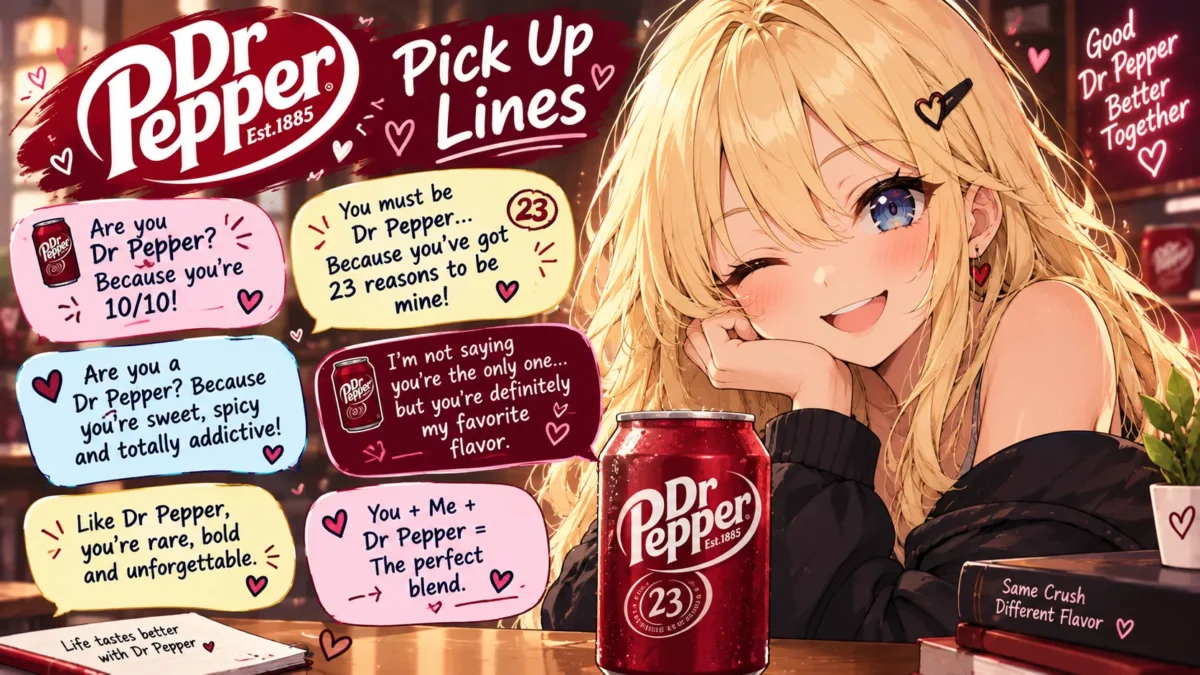 Dr Pepper Pickup Line