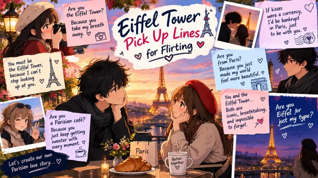 Eiffel Tower Pick Up Lines for Flirting