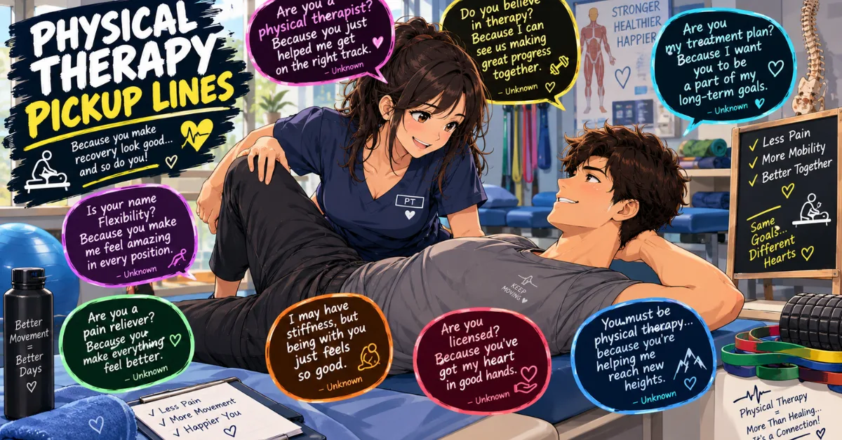 Physical Therapy Pickup Lines
