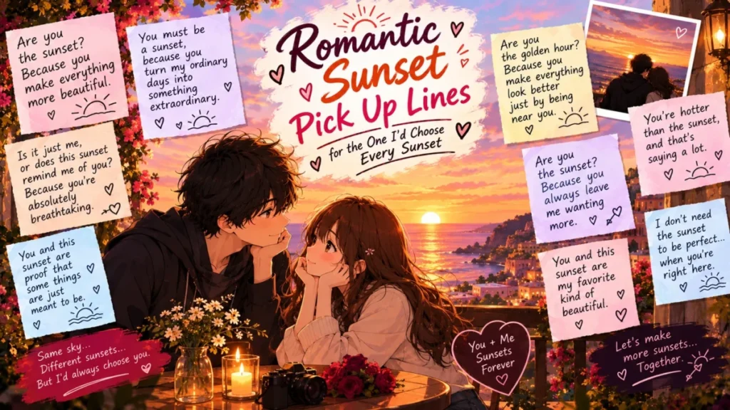 Romantic Sunset Pick Up Lines