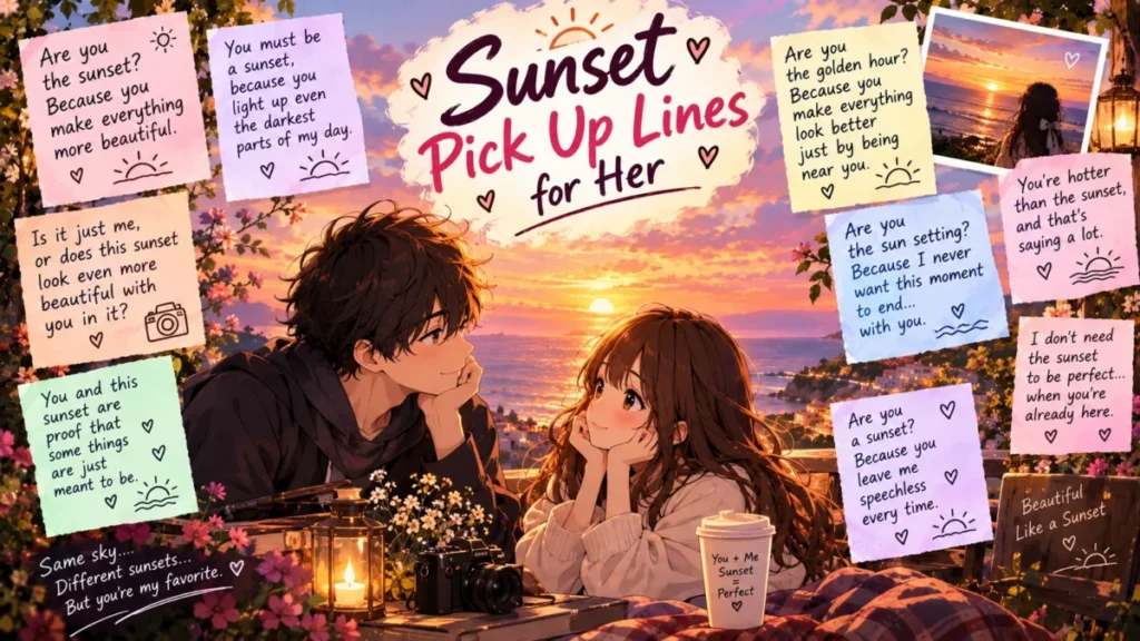 Sunset Pick Up Lines for Her