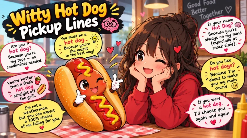 Witty Hot Dog pickup Lines