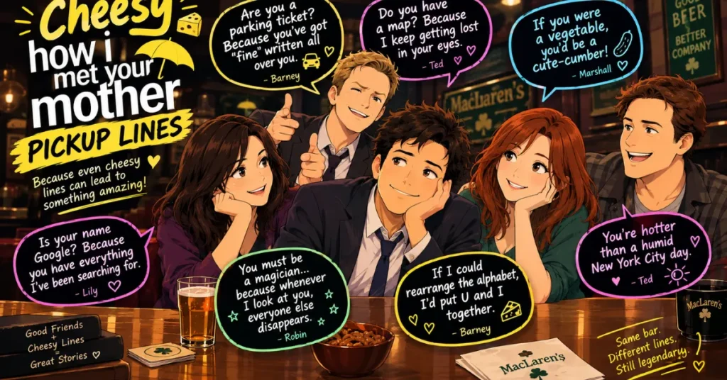 Cheesy how i met your mother Pickup Lines
