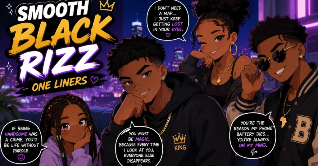 Smooth Black Rizz One Liners
