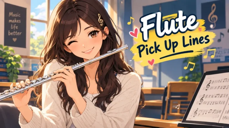 Winking Flutist in a Cozy Music Room
