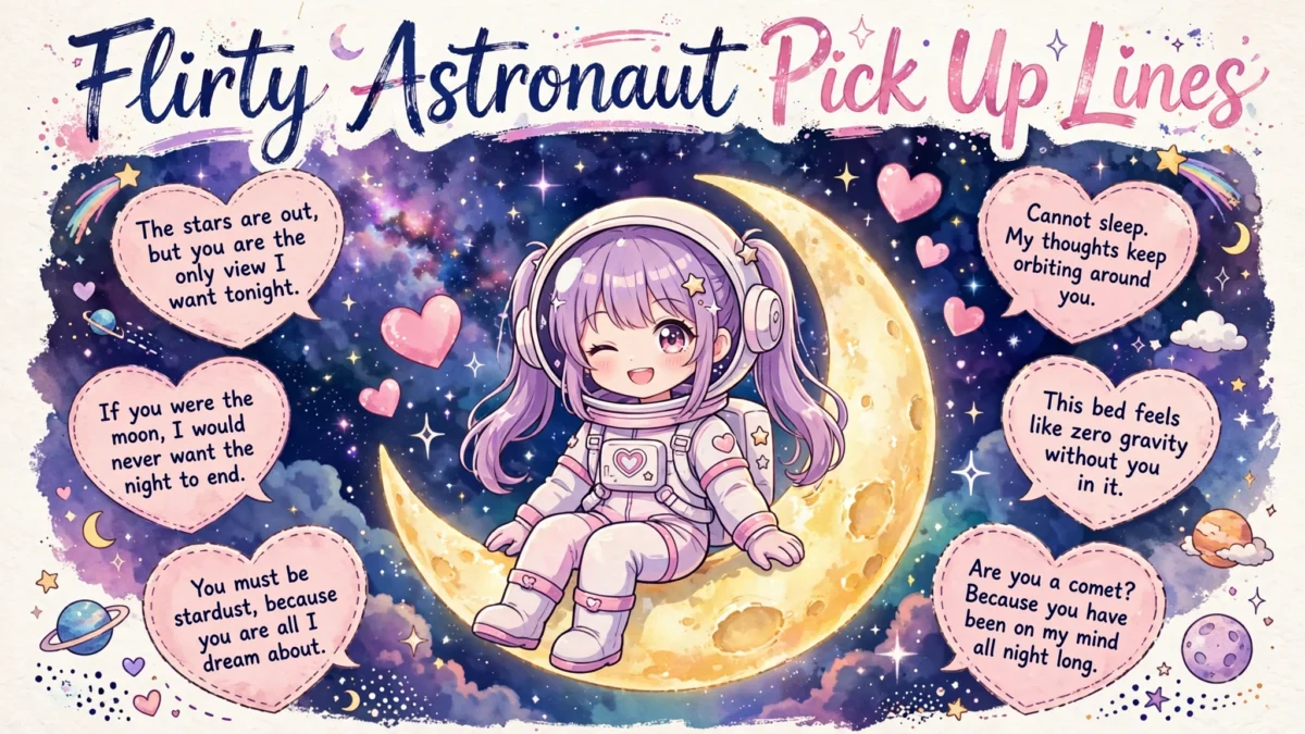 150+ Astronaut Pick Up Lines flirty collage image