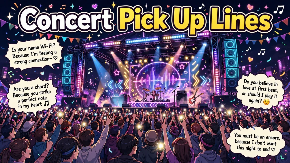 Concert Pick Up Lines