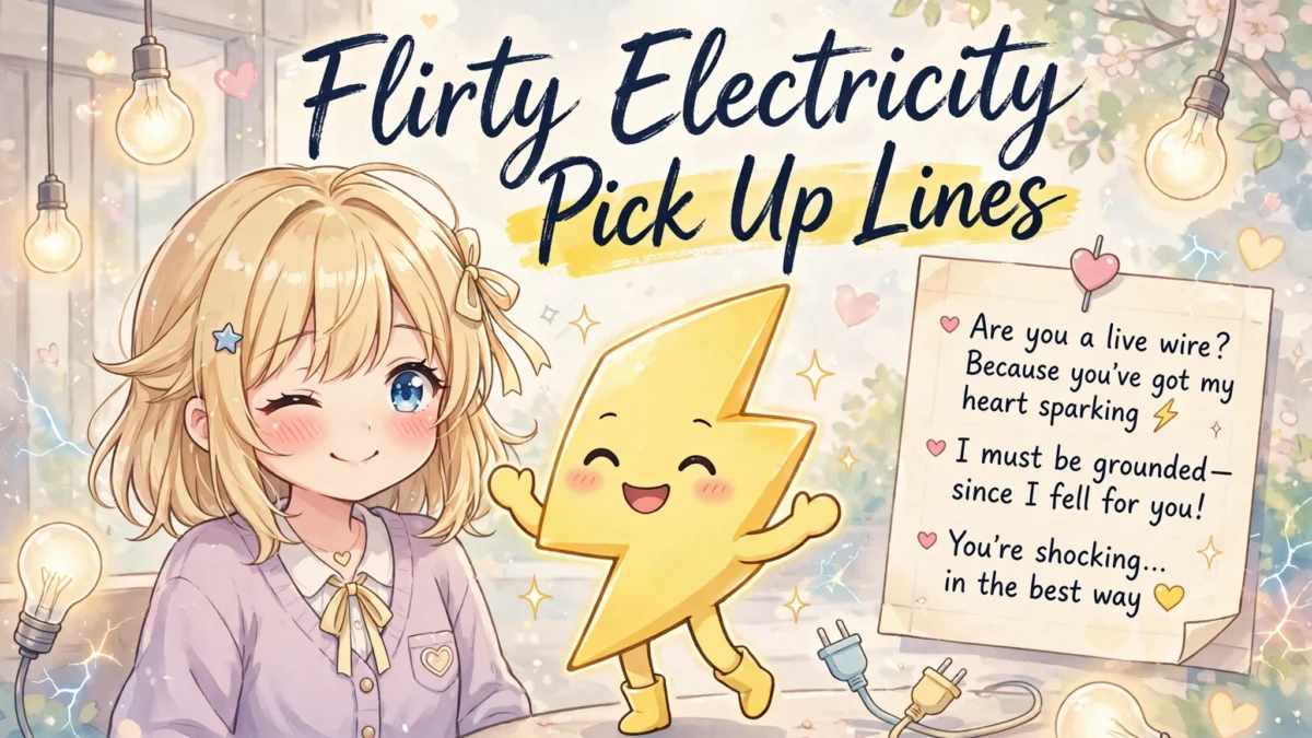 Flirty Electricity Pick Up Lines