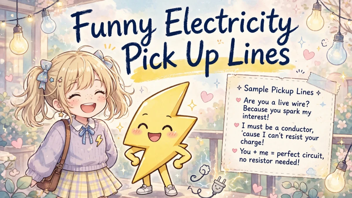 Funny Electricity Pick Up Lines